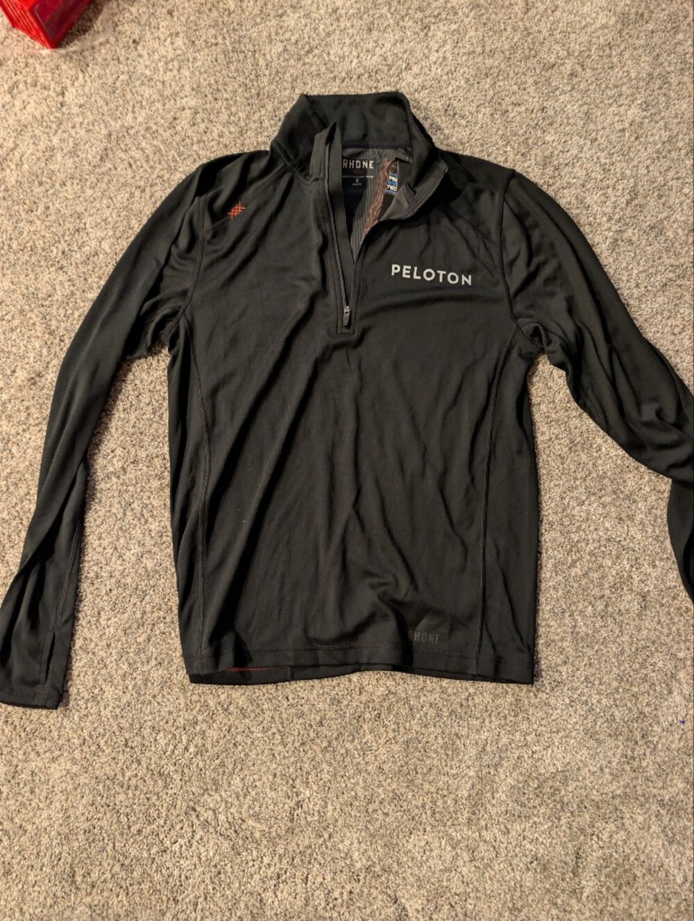 NWT Rhone x Peloton Black Power Grid 1/4 Zip Pullover Jacket Small